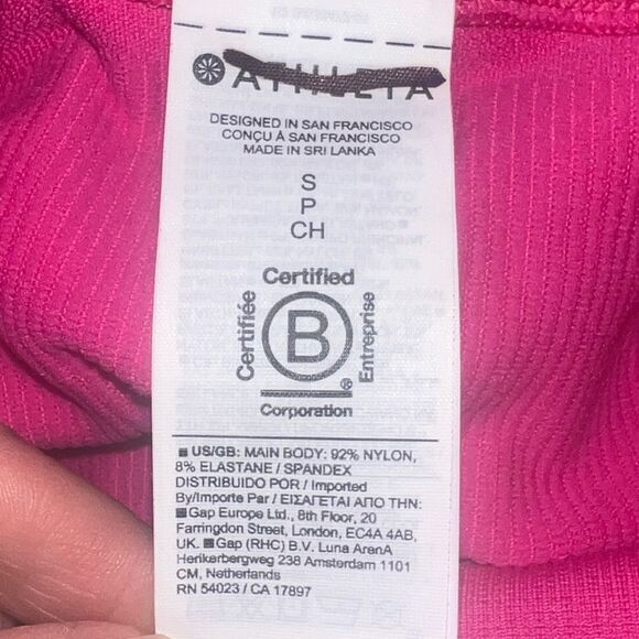 Athleta Hot Pink Aurora Tight Seamless Ribbed Ultra High Rise Small NWOT - Picture 6 of 7